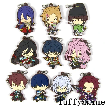 

KATSUGEKI TOUKEN RANBU Rubber mascot pendant Muramasa Kotegiri Gou anime LIGHT HOBBY PVC Phone strap Charm Keychain goods