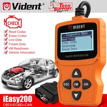 Vident ieasy200 obdii/eobd + pode leitor de código para verificação do veículo motor luz do carro ferramenta de verificação de diagnóstico