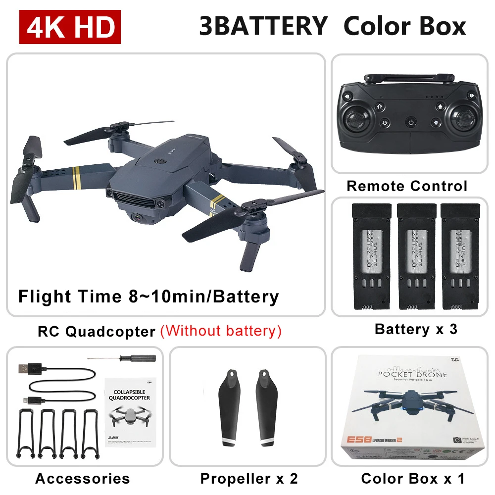 quadcopter drone remote Smart Altitude Hold Aerial Photography Mini Drone WIFI FPV With Wide Angle 4K Camera Foldable Arm RC Quadcopter RC Drone Pro RTF blessbe bb24 drone RC Quadcopter