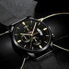 2022 Mens Fashion Business Calendar Watches for Men Luxury Stainless Steel Mesh Belt Analog Quartz Wrist Watch relogio masculino 3