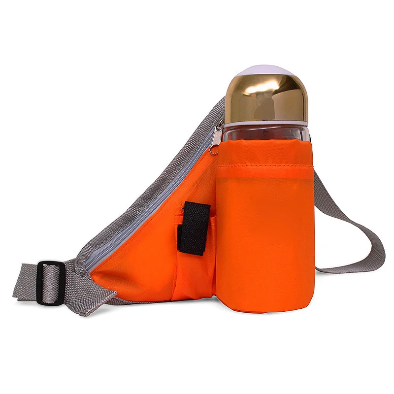 Легкий водонепроницаемый регулируемый ремень Увеличьте емкость для бутылки с водой карманы подходит для бега Велоспорт Пешие прогулки - Цвет: Orange