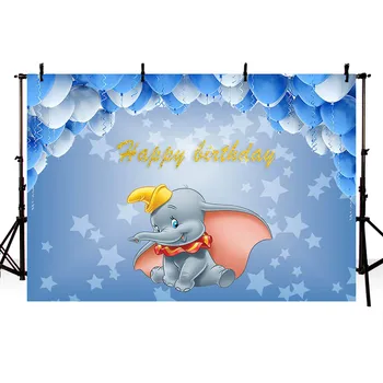

Photography Backdrop Baby Birthday Circus Party Backdrops Elephant Custom Photo Studio Backdrop Background Vinyl Cloth