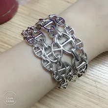 Горячая известная марка ювелирных изделий начальные буквы и замок браслет Свинья Нос знак фирменного логотипа браслет для женщин