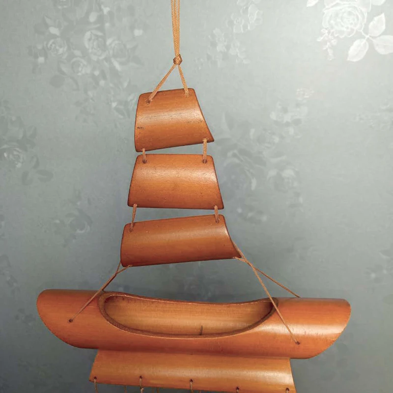 

Living rooms Wind Chimes Bedrooms 19.5*4*90cm Craft Bells Ornaments Hanging Sailboat Fences