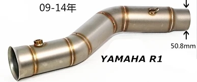 Мотоцикл средняя труба C600 Z250 Z250SL R25 R3 Z750 Z800 ZX6R ZX10R R15 CB1000R KTM200 CSXR1000 MT09 Tmax - Цвет: R1