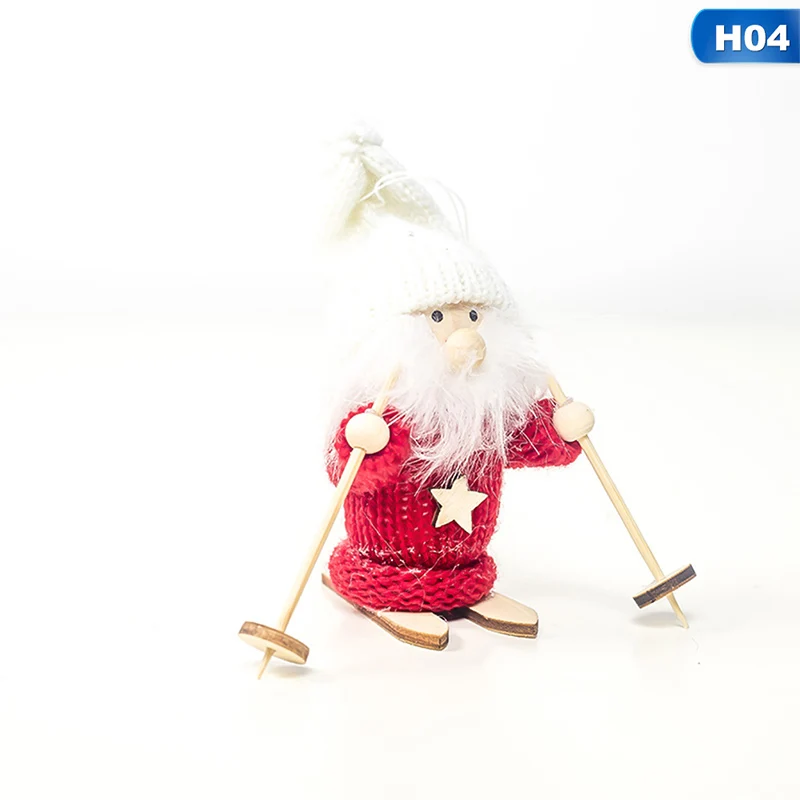Navidad Рождественский Ангел-девочка Лыжная подвеска Рождественская елка украшение для дома рождественские милые куклы вечерние украшения детский подарок - Цвет: 4