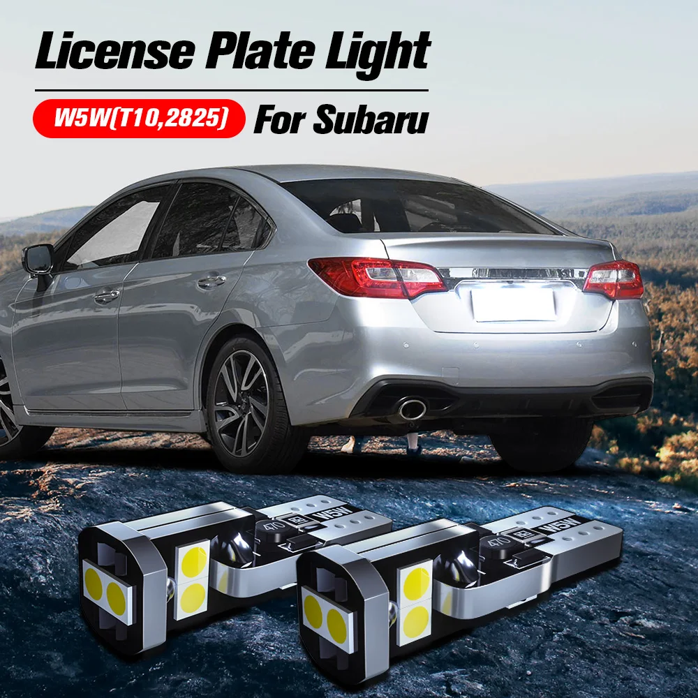 2x LED License Plate Light Bulb W5W T10 Lamp Canbus For Subaru Legacy Forester Impreza Outback Tribeca BRZ WRX STI XV Crosstrek |