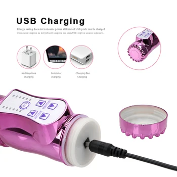 Automatic Telescopic Rotating Beads Vibrator For Clitoris Vaginal Stimulator Women Dildos Anal Plug Adults Erotic Toys Sex Shop 5