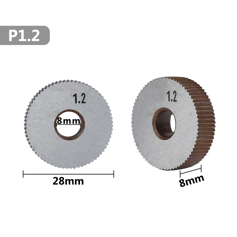 XCAN 2pcs 1.2mm Wheel Lathe Knurling Tools Diameter 28mm HSS Linear Knurling Wheel