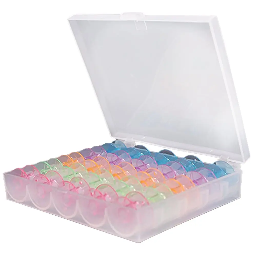 

25Pc Sewing Machine Spools Empty Spools Sewing Machine Plastic Storage Box For Home Sewing Accessories Tools