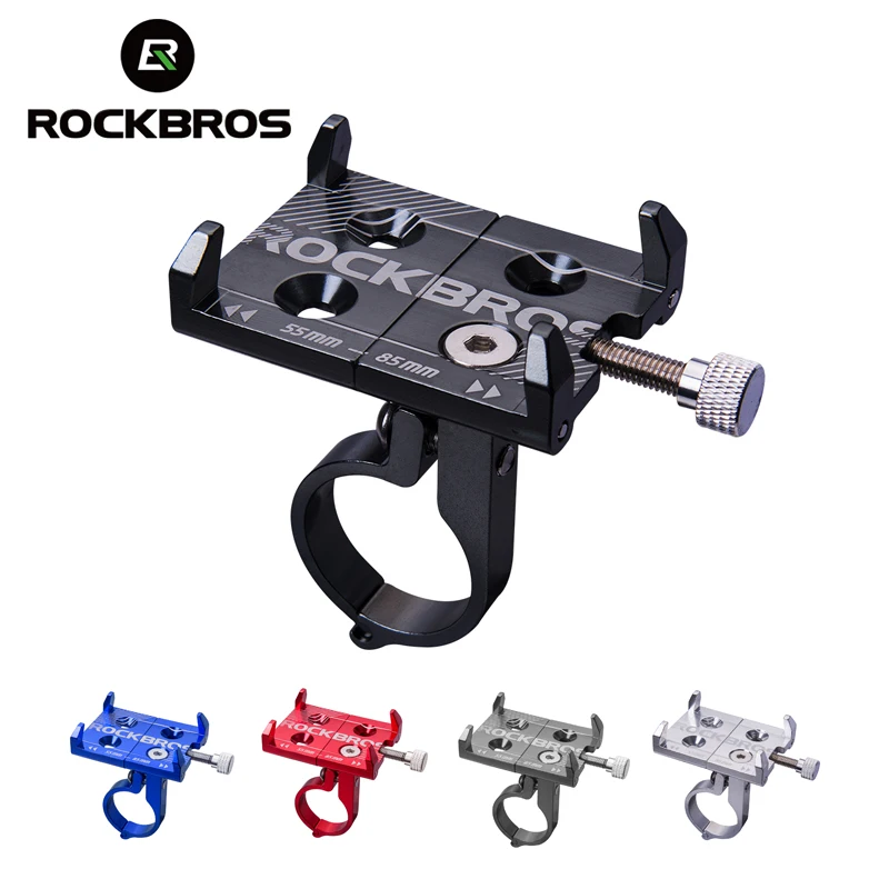 

ROCKBROS Phone Holder Universal Aluminum Bike Phone Mount Stand Bracket Adjustable Bicycle Handlebar Mount for 3.5-6.2inch Phone