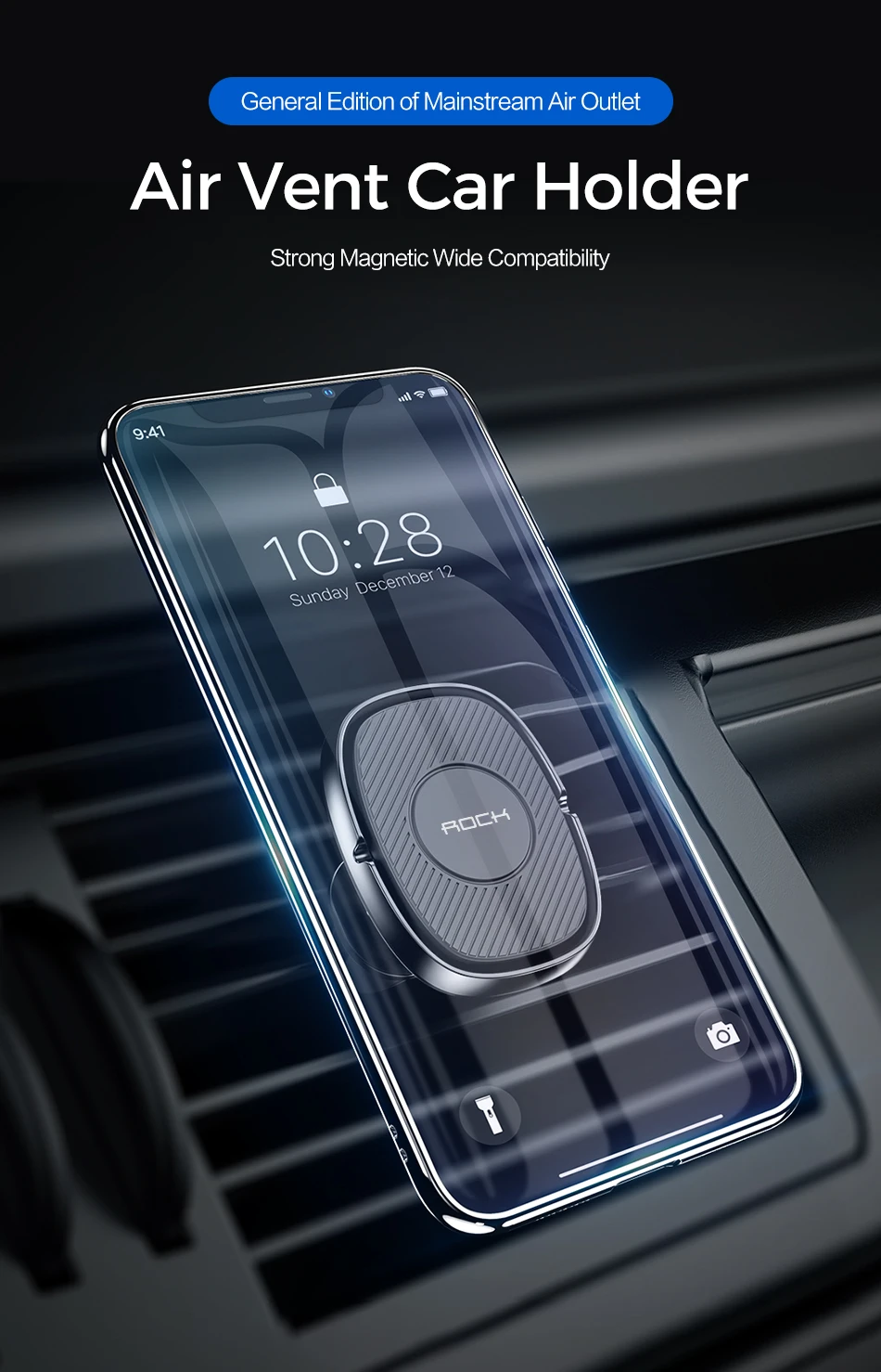 ROCK магнитный держатель для телефона iPhone 7 samsung S8 Автомобильный gps Вентиляционное крепление магнит держатель универсальный для сотового телефона