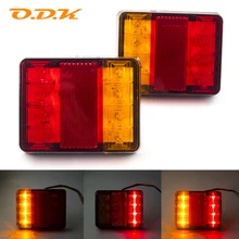 

1/2PCS 8 LED Rear Tail Light 12V/24V Taillight Turn Signal Indicator Stop Lamp Brake Light Truck Trailer Caravan Waterproof
