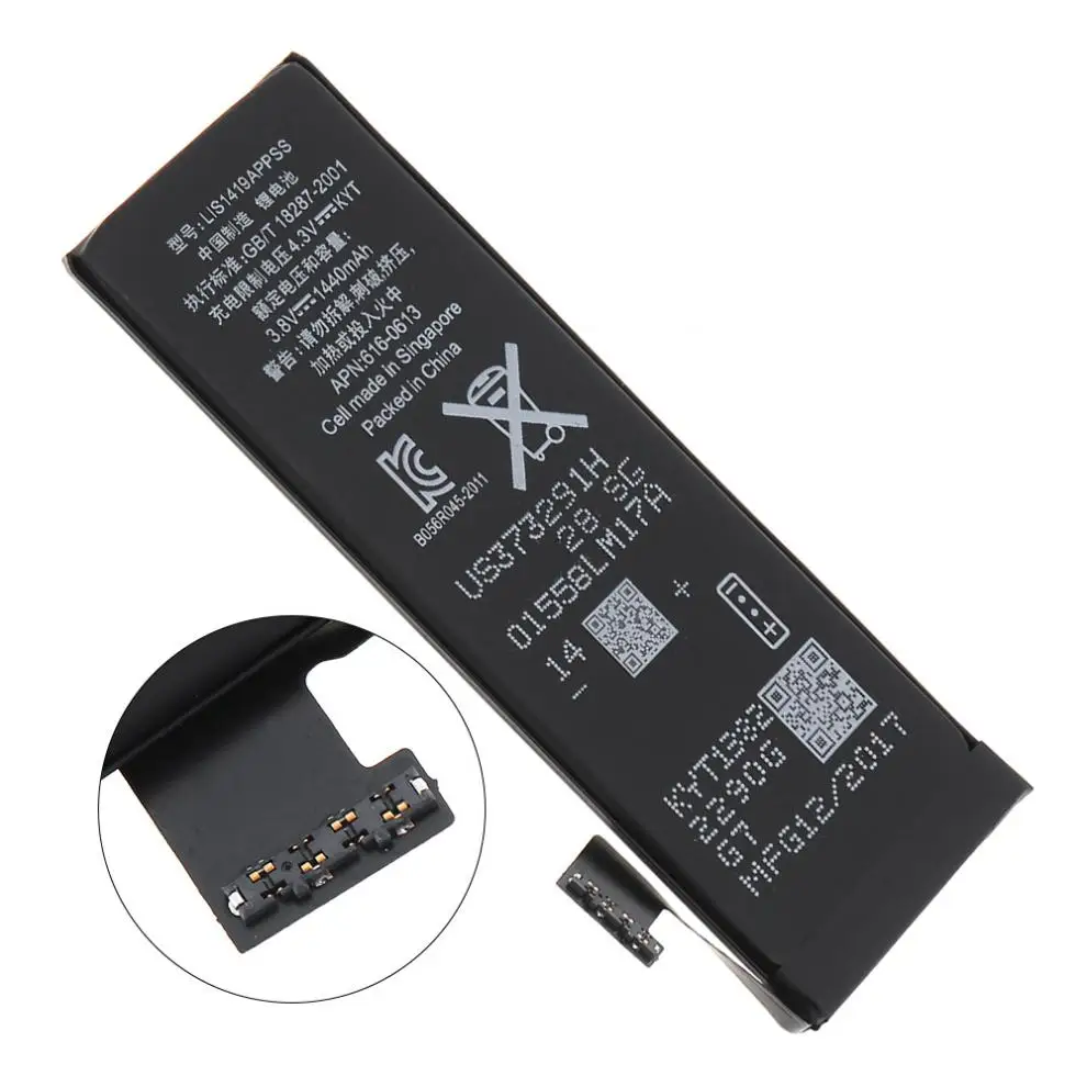 Оригинальная сменная батарея телефона 3,8 V 1440 mAh для Apple iPhone 5 литий-ионная батарея + набор инструментов