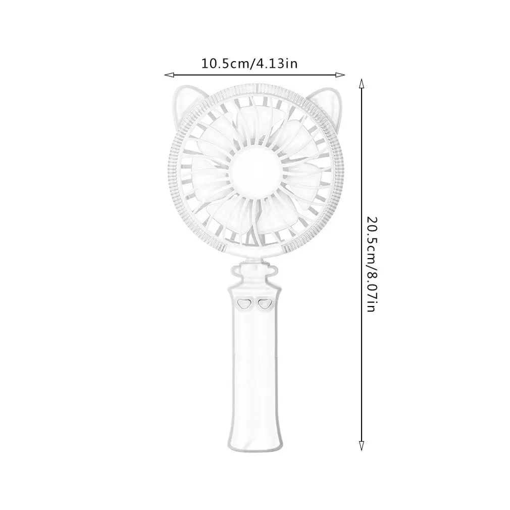 

Lovely LED Light Cat Ear Style Handheld Mini Fan Home Office Electric Personal Air Conditioning Fan Cooler Fan Gift