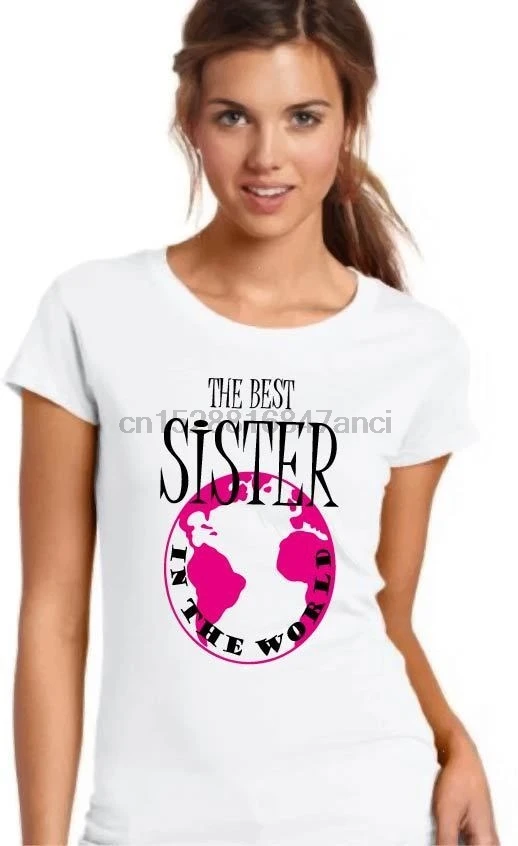 Лучшая футболка с надписью Sister in the world норвежская teen brother крутая Повседневная pride
