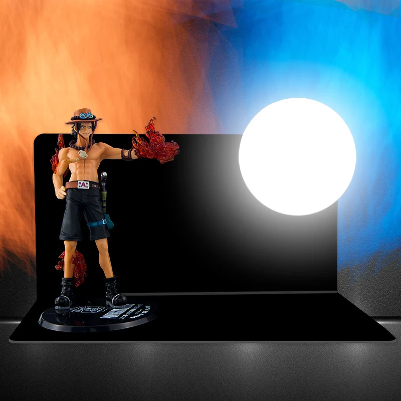 3 S. orange Аниме ONE PIECE Monkey D. Luffy& Fire Boxing Portgas D Ace настольная лампа светодиодный ночник для комнаты DIY декоративное освещение подарок - Испускаемый цвет: 3