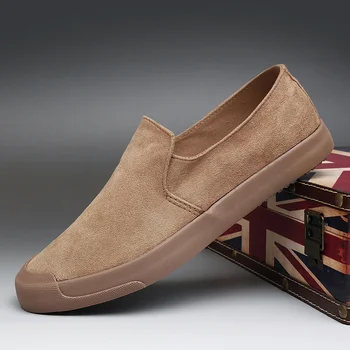 

Brand New Breathable Men's Moccasins Shoes Korean Fashion Men's Flannelette Casual Shoes Flat Lazy Sneakers Men Loafers