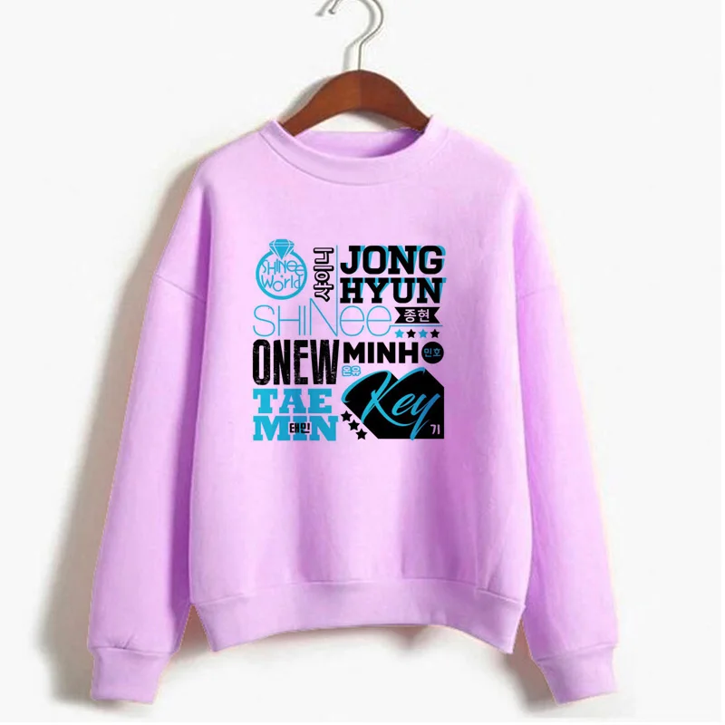 Shinee Forever Kpop женские толстовки Harajuku пуловер корейский стиль K-pop мир Shinee Crewneck Толстовка Shinee Jonghyun - Цвет: 7