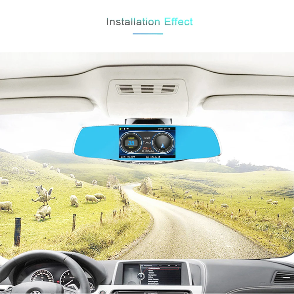  ADDKEY car dvr Radar Detector Mirror Dash Cam DVR video recorder with antiradar GPS Speedcam detect