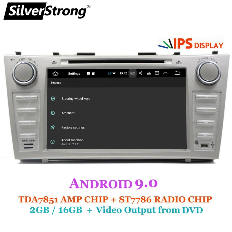 SilverStrong ips 2Din Android9.0 автомобильный DVD для TOYOTA CAMRY AURION v40 2007-11 авто радио с google play