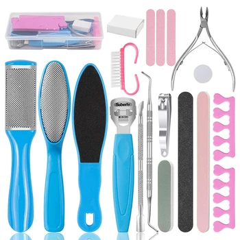 

20Pcs/set Professional Pedicure Tools Foot Care Kit Foot Rasp Dead Skin Remover Pedicure Kit for Men Women Skin Care Tool TK-ing