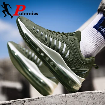 

PULOMIES Men Sports Running Shoes Air Cushion Chunky Sneakers Men Breathable Jogging Tennis Shoes Casual Shoes 39 Sneakers