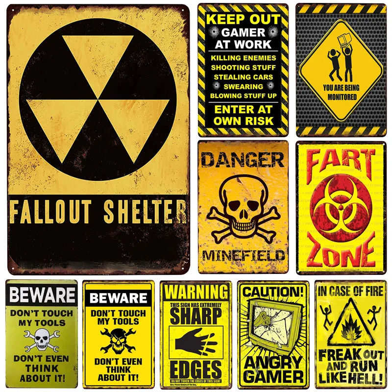 Fallout Shelter металлическая пластина Оловянная табличка металлический винтажный Декор металлический знак металлический плакат домашний бар украшение для паба винтажные плакаты|Таблички и знаки|   | АлиЭкспресс