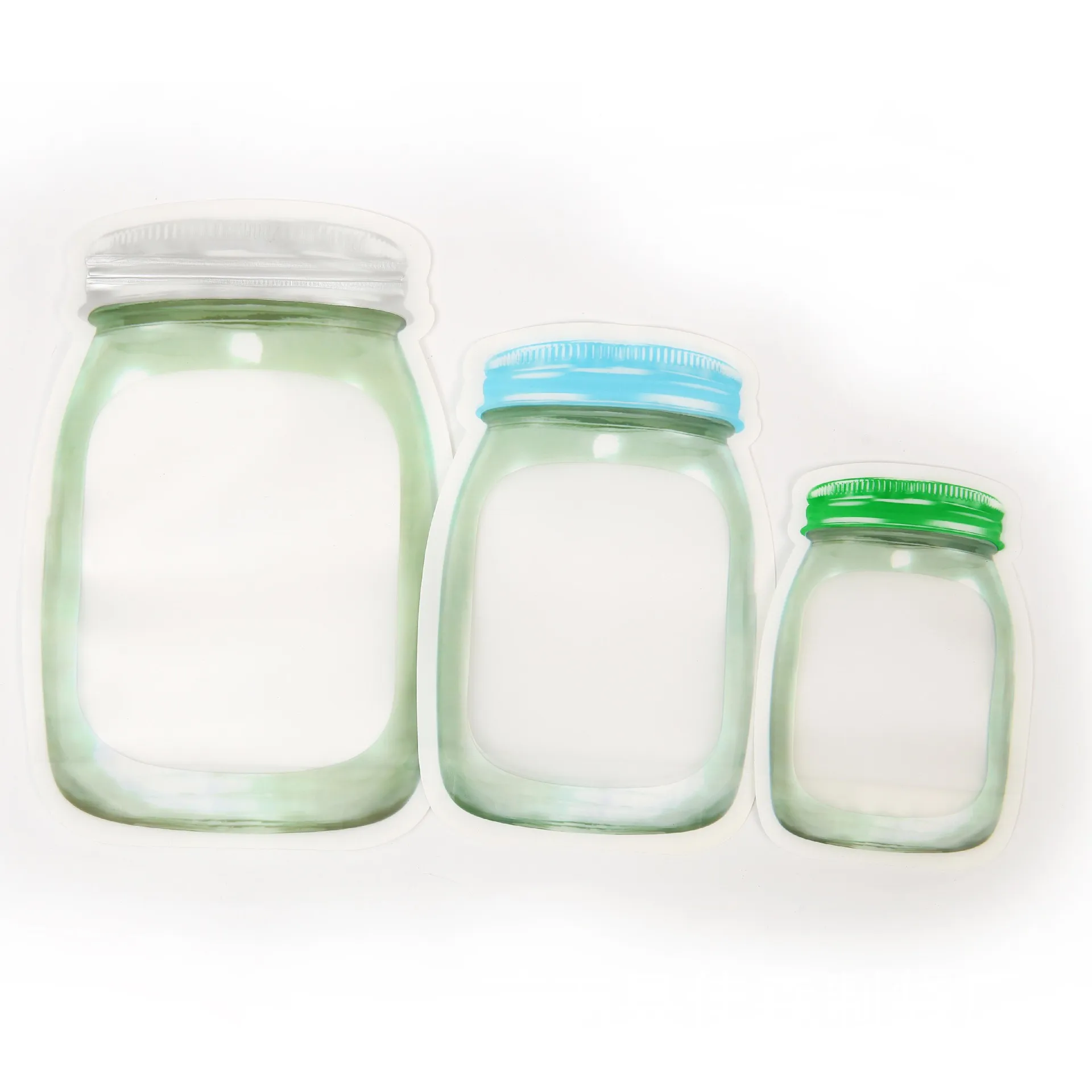 50 штук Mason Jar сумки с клапаном многоразовые сумки для закусок герметичные сумки для хранения еды для дома сумки для путешествий для детей