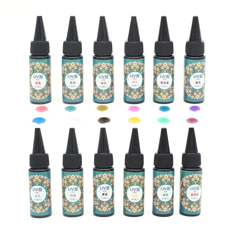 (25 г) Новый УФ клей для страз Смола Ювелирный инструмент многоцветный ювелирные