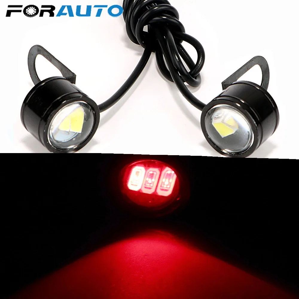 FORAUTO 2 шт. мотоциклетные противотуманной фары DRL Дневной светильник AC/DC 12V Зеркало