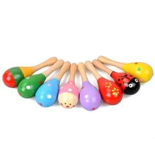 Мини деревянный шар детские игрушки перкуссионные Музыкальные инструменты песочный молоток музыкальный песочный молоток детская игрушка звук улучшить прослушивание