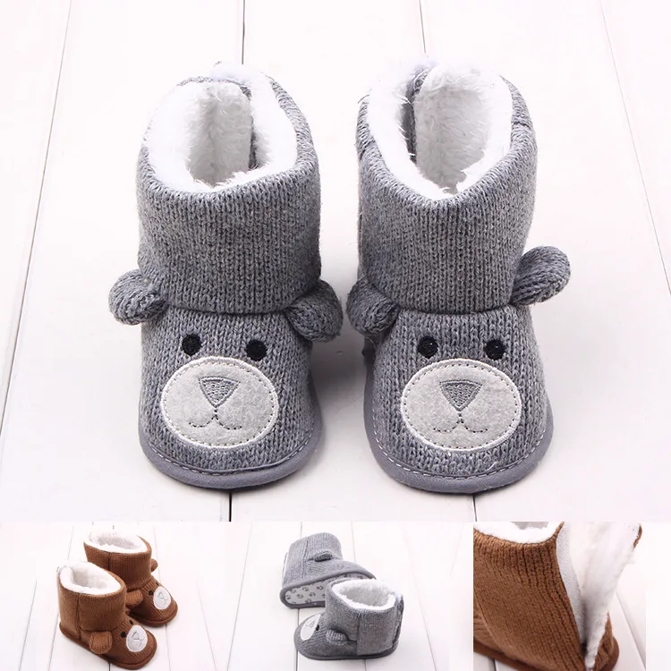  Dihope Winter Sweet Newborn Baby Girls Princess Winter Boots First Walkers Soft Soled Infant Toddle