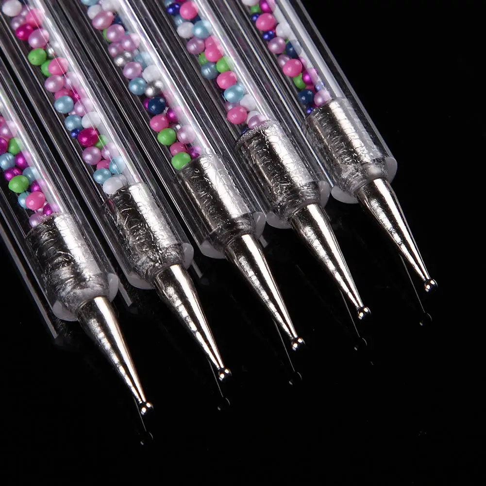 Новинка; Лидер продаж 5 шт./компл. 2 Way Nail Art нажмите с силой так акриловая ручка советы точка карандаши для рисования маникюрный набор инструментов SMR88