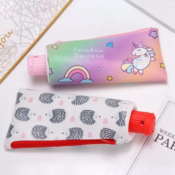 

Creative Toothpaste Shape School Pencil Case Cute Animals Fruits Pen Bag Kawaii Korean Stationery Office School Supplies
