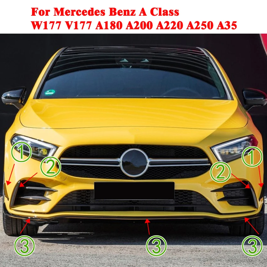 Высокое качество наклейки на передний бампер накладка крыло для Mercedes Benz класс W177 V177 A180 A200 A220 A250 A35