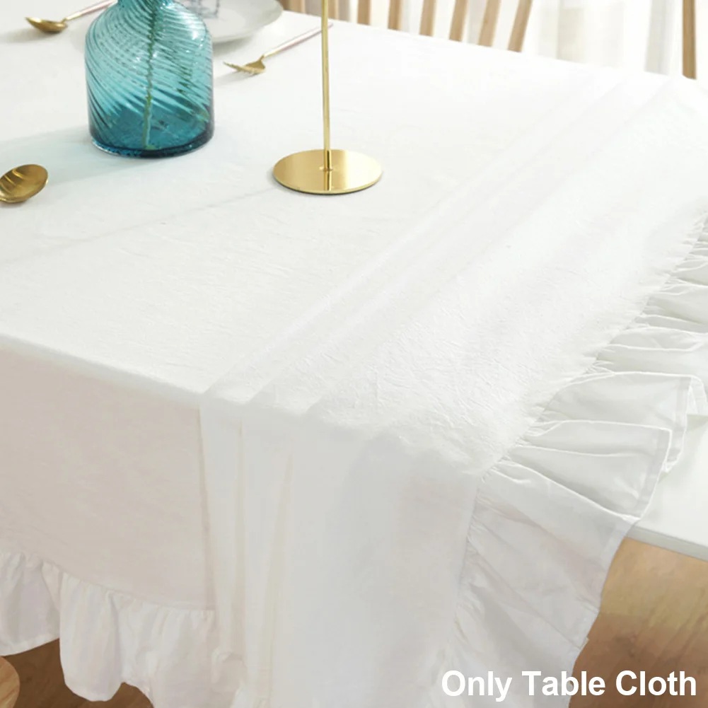 Cotton Linen Simple Solid European Style Table Cloth Covers Elegant Hotel Decorative Dining Room Kitchen Fabric Modern
