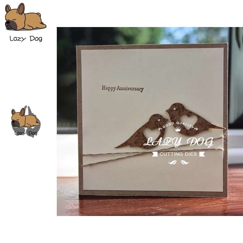 

2PCS Love Bird Metal Cutting Dies Scrapbooking Stencil DIY Decorative Craft Embossing Die Cuts Card Making New Dies For 2019