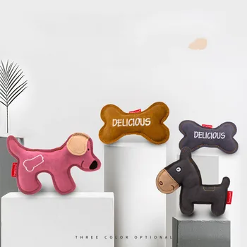 

Cute Bone Shape Pet Toys Squeak Sound Dog Toys Chew Resistance Bite Dog Tooth Clean Tools Puppy Products Accessories Supplies