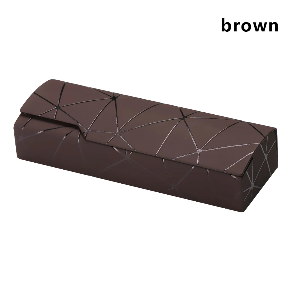 brown Горячая Новинка 1 шт унисекс портативная коробка для очков Модные прямоугольные очки для чтения солнцезащитные очки защитный чехол Защита для очков - Цвет: brown