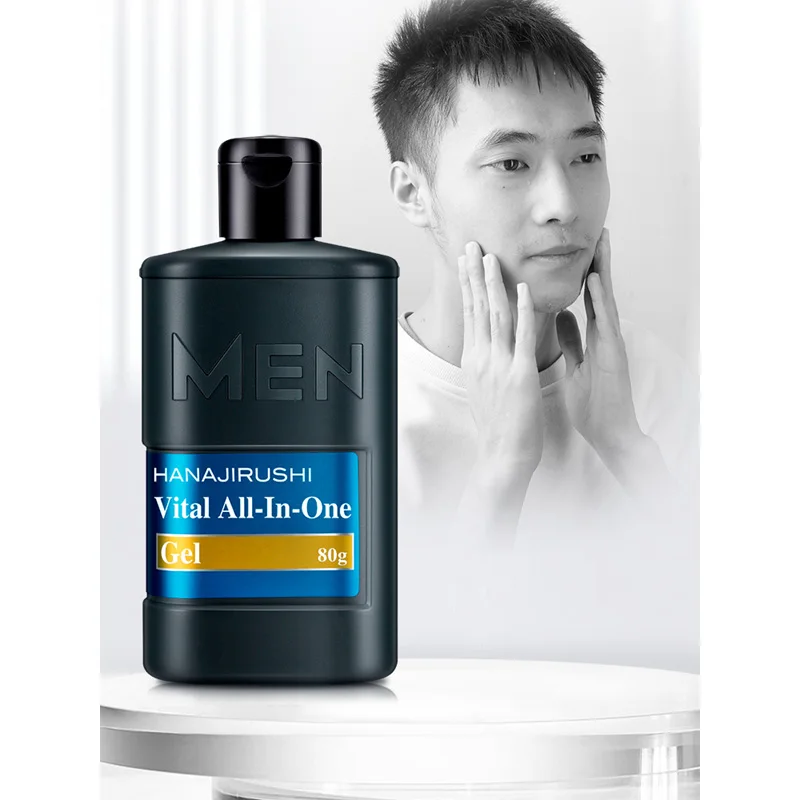 HANAJIRUSHI Men Moisture Skin Oil Control Lotion Vital All-in-one Gel Balancing Milk For Men 80ml hanajirushi rice bran extract moisturizing facial cleanser for dry skin 150g