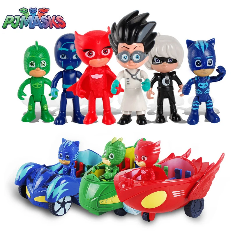 6pcs set PJ MASKS Toy Car Cat Kid Child Catboy Owlette Gekko Pajamas 6pcs set PJ MASKS Toy Car Cat Kid Child Catboy Owlette Gekko Pajamas