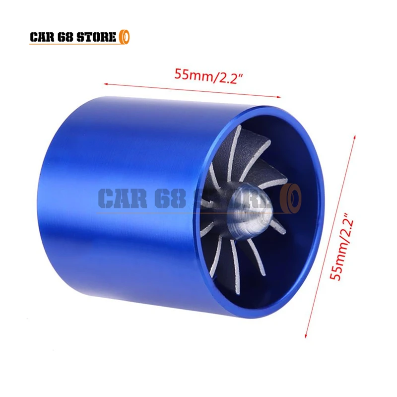 55mm Car Turbocharger Turbo Compressor Durable Fuel Saving Fan with Rubber Covers Conversion Accessories turbocharger parts