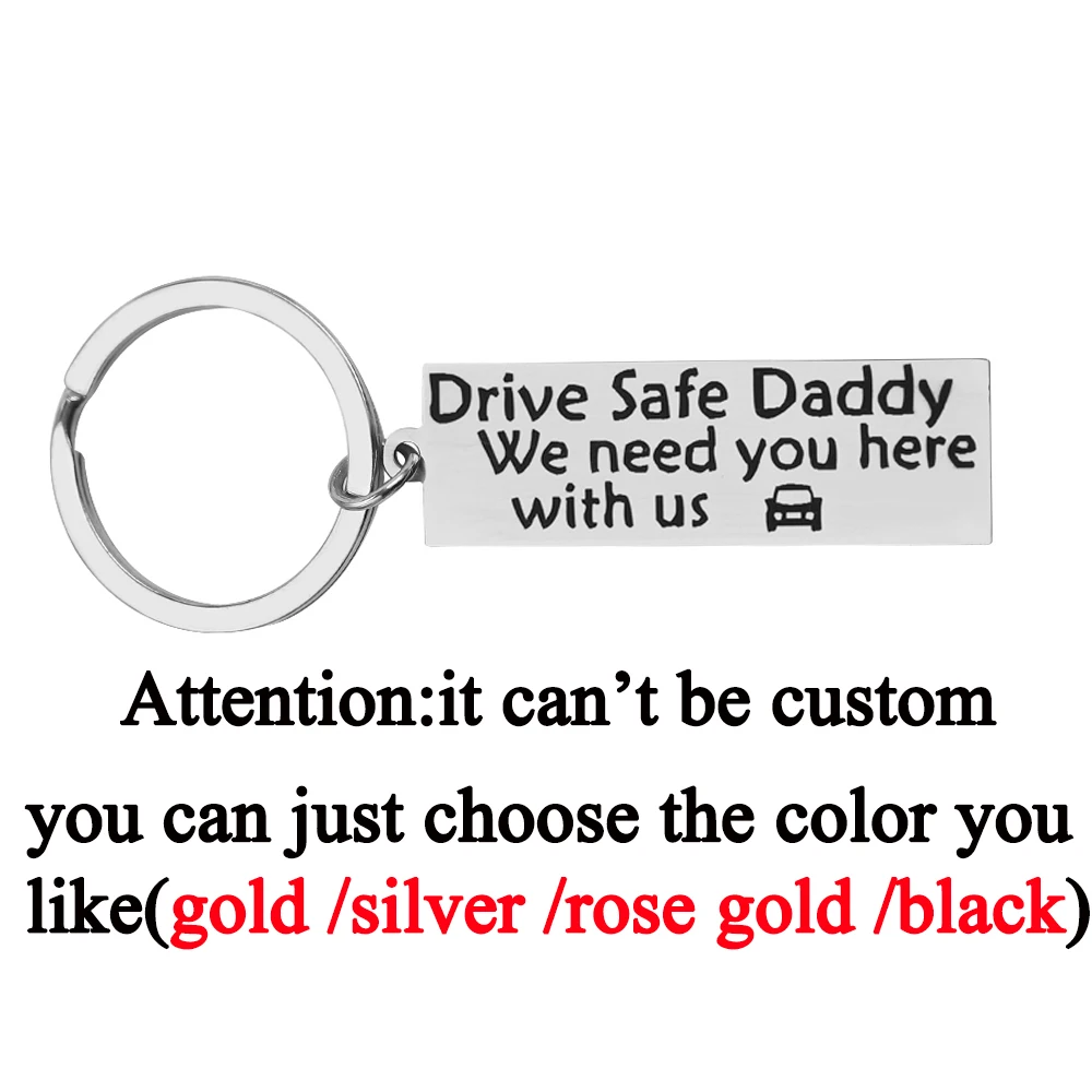 Drive safe daddy Персонализированные фото брелок-календарь на заказ подарок Выгравированная Дата имя нержавеющая сталь брелок Выпускной юбилей день рождения - Цвет: Drive safe daddy