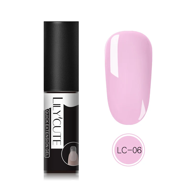LC-06 LILYCUTE поли УФ гель для наращивание ногтей строитель грунтовка Маникюр Базовый Топ гель! полупостоянная гель лак для ногтей - Цвет: LC-06