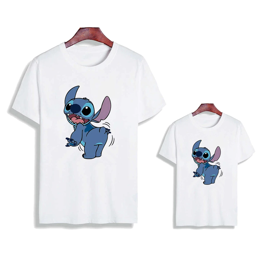 Disney Mom and Daughter Lilo&Stitch Angel Little Monster Cartoon T shirt  Couple Matching Boy/Girl Top Anime Stitch Family look|Trang Phục Gia Đình  Đồng Bộ| - AliExpress