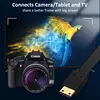 44890-20f7b4.jpg Mini cable plat compatible HDMI, haute vitesse, 4K, 3D, 1080P