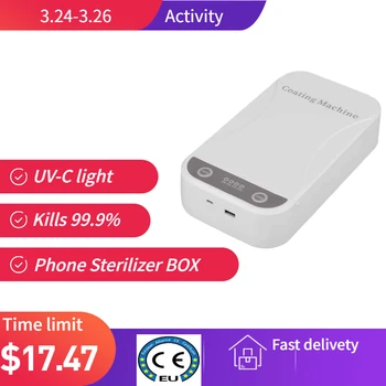 

5V Double UV Phone Sterilizer Box Jewelry Phones Cleaner Personal Sanitizer Disinfection Box Phone box with Aromatherapy