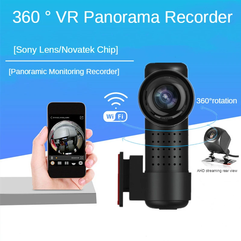 Новинка 360 Автомобильный видеорегистратор с Wi-Fi умный 2160P G-сенсор ночным видением