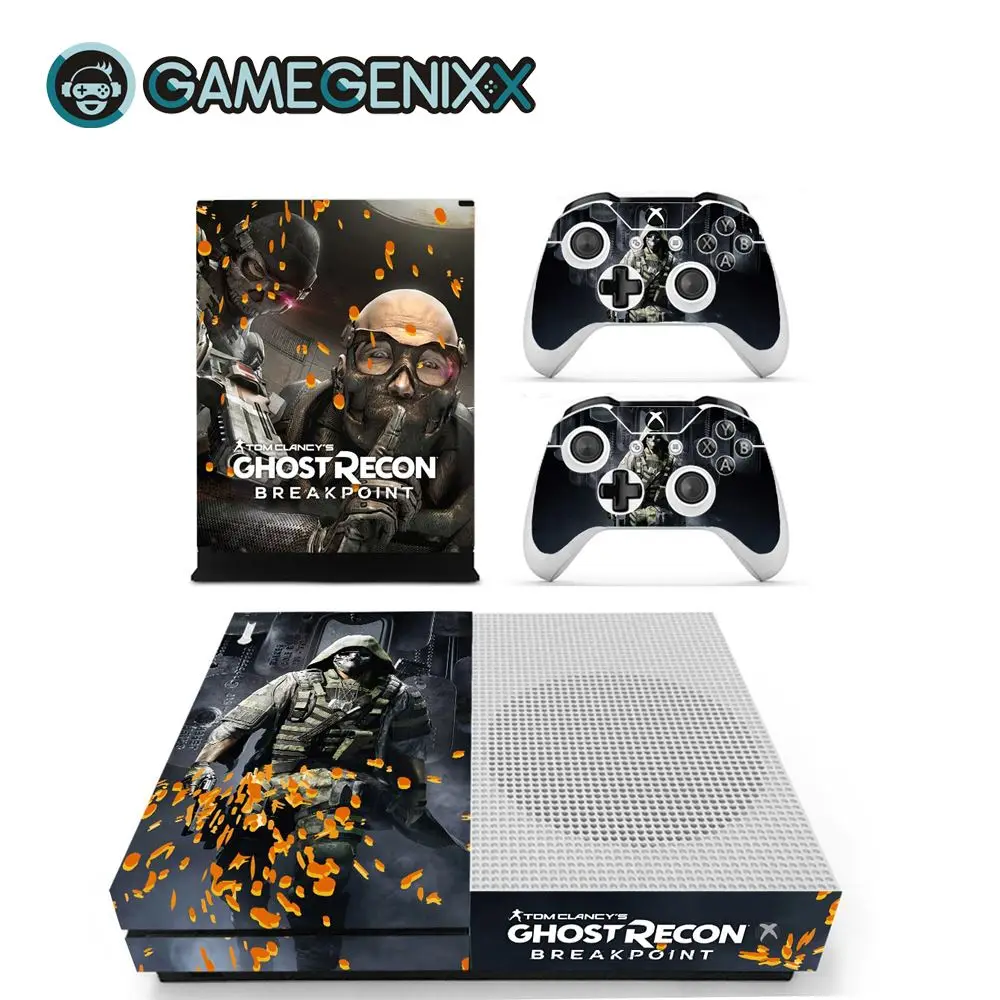 GAMEGENIXX кожаный виток винилопласта с наклейкой чехол Полный набор для Xbox One Slim консоли и 2 контроллера-Ghost Recon